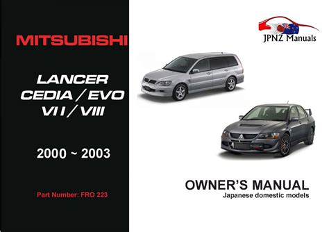 Mitsubishi lancer cedia evo vii viii 2001 2003 owners handbook. - Bmw 320i m54 repairs manual free download.