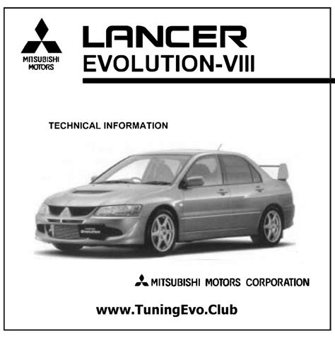 Mitsubishi lancer evolution viii service manual. - Harman kardon hk6500 integrierter verstärker reparaturanleitung.