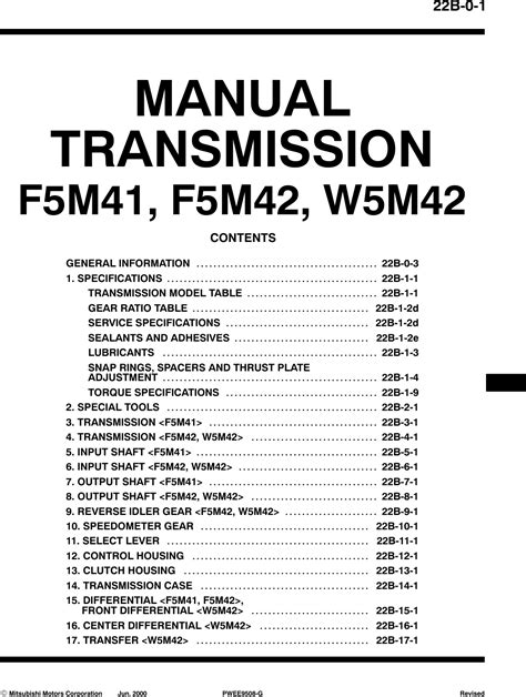 Mitsubishi manual gearbox transmission f5m41 workshop manual. - Une famille de medecins normands au xviiie siecle.