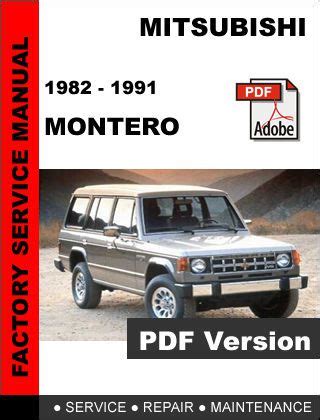 Mitsubishi montero 1982 1991 workshop service repair manual. - Krauss maffei injection molding machine manual.