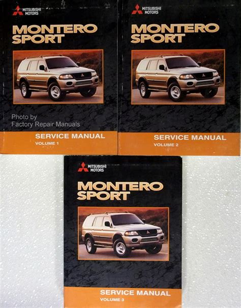 Mitsubishi motors 2001 montero sport service manual volumes 1 2 and 3. - Manual de servicios de aeropuertos parte 8.