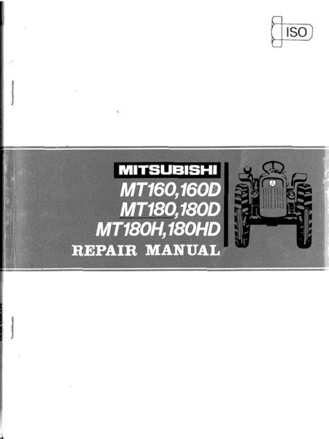 Mitsubishi mt160 180 repair manual part 1. - Manual de ingenieros de instrumentos cuarta edición set de tres volúmenes 3 series de libros.