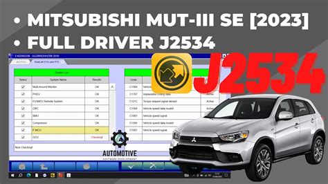 Mitsubishi mut 3 j2534 driver.  The driver supports 100% functionality of the...