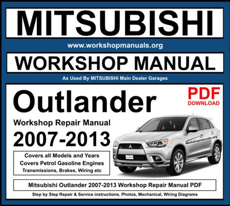 Mitsubishi outlander workshop repair manual download all 2005 onwards models covered. - Craftsman c3 192 volt lithium ion battery charger manual.