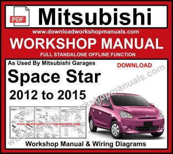 Mitsubishi space star service manual 2015. - Liste der verfügbaren handbücher list of manuals available.