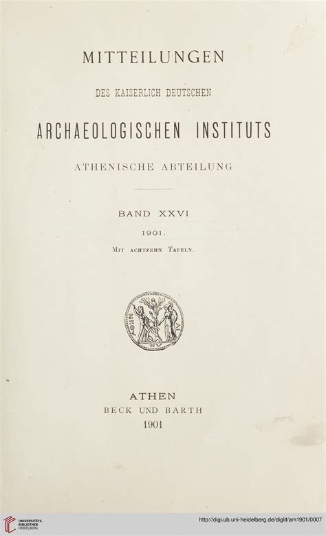 Mitteilungen des deutschen archäologischen instituts, athenische abteilung. - No he venido aquí a hacer amigos.