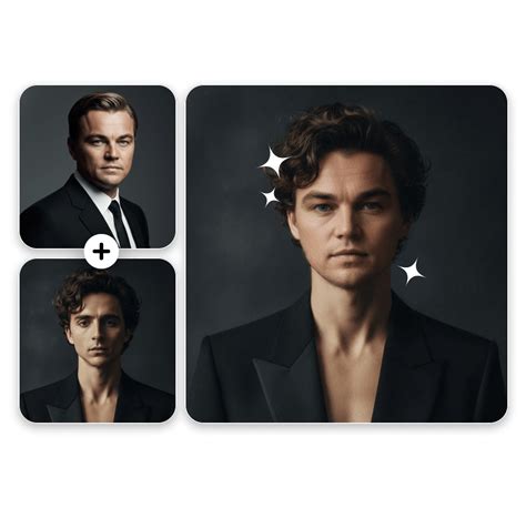 Mix two faces.  Upload two photos and watch them blend together seamlessly.  Generate new ...