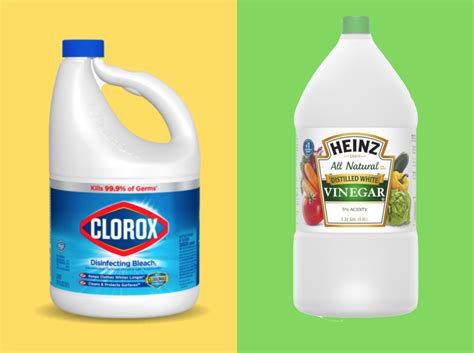 Mix vinegar bleach. Vinegar is an acid. When combined with certain chemicals, it can produce harmful gases or create dangerous reactions. Never mix vinegar with bleach, hydrogen peroxide, or ammonia-based cleaners. Doing so can release toxic chlorine gas. This may lead to respiratory problems and other health issues. 
