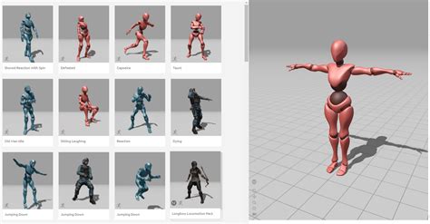 Mixamo animations. in the Mixamo website, select the same exact Character you imported in your UE5 project (IMPORTANT - Mixamo fits the animations over the selected character, so it's important to select the correct character first); select the animation you want to download. The preview will update showing the animation applied to the selected … 