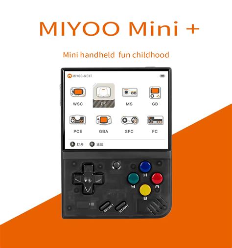 Miyoo mini plus v2.  L&eacute;ger, portable, avec un &eacute;cran HD IPS, une longue autonomie et la...