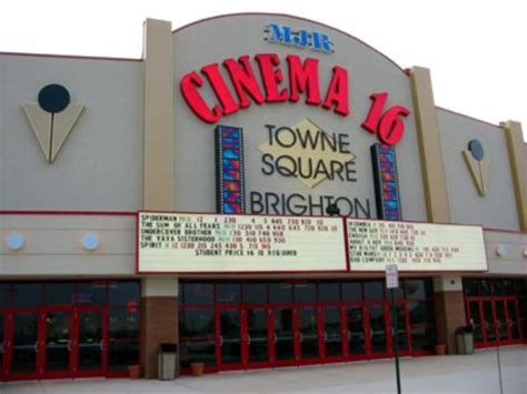MJR Brighton Town Square Digital Cinema 20. Read Reviews | Rate Theater 8200 Murphy Dr., Brighton, MI 48116 810-227-4700 | View Map. Theaters Nearby. 
