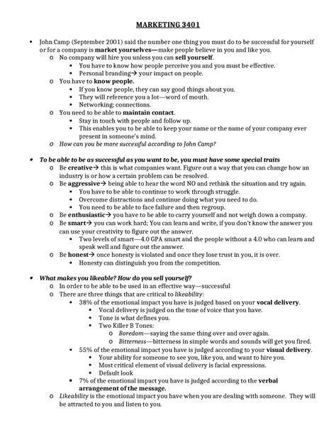 Mkt Study Guide for Midterm 1