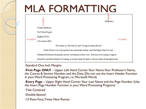 The teacher’s full name. The name and number of the course. The assignment deadline. To make the right MLA header, follow the below instructions: Type your full name and position it 1 inch from the left margin and at the top of the page. Beneath your name, add a double space. Add the name of your teacher.. 