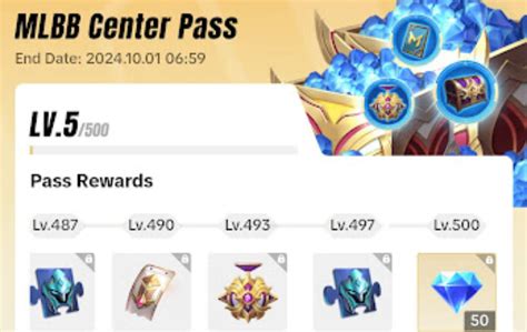 Mlbb center pass.  All tasks must be completed during the events.  EVENT ML...