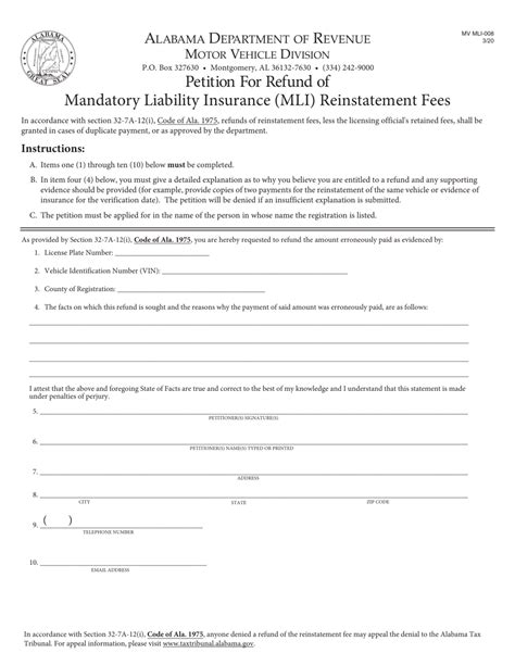 Mli verification. 08 Refunds Of Mandatory Liability Insurance (MLI) Reinstatement Fees (Repea...