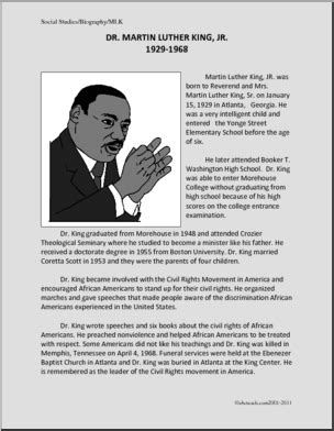 Mlk biography summary examples