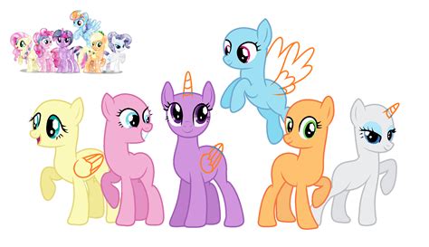Mlp base mane 6. The mane 6 ponies from My Little Pony: Friendship is Magic. - KP-ShadowSquirrel - Original base pony models Newest version, allows support for the Standing Pose tool. Thanks to Nahka for telling me how to fix the models spawning in the floor.... 