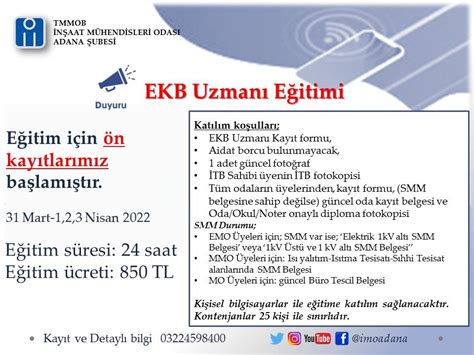 Mmo, Enerji Kimlik Belgesi Uzmanı Yetiştirme Eğitimlerine Başladı. 
