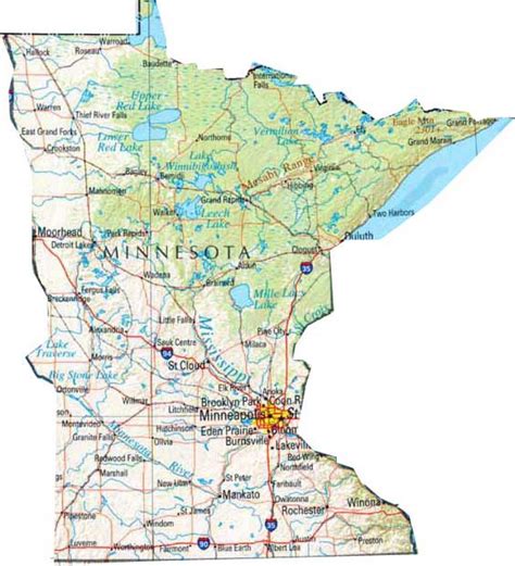 Mn State Map Of Cities Printable Map Ruby Printable Map