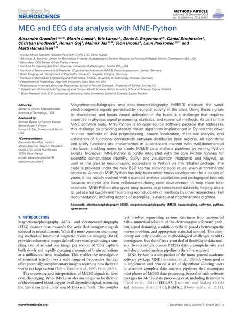 Mne software for processing meg and eeg data.  In this article, we will lea...