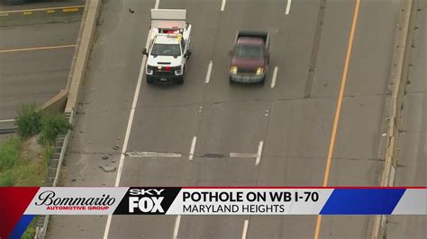 MoDOT crews repaired pothole on I-70 WB, right lane reopened