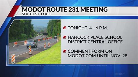 MoDOT holding Route 231 improvement meeting tonight