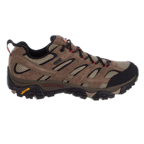 Merrell Men's Moab Waterproof Hiking Shoes Soft Toe Dark 