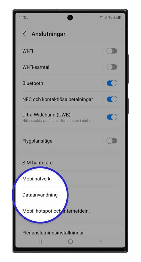 Mobil data aktivera