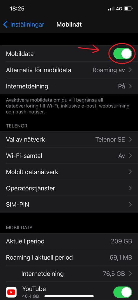Mobildata fungerar inte samsung