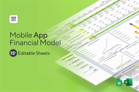 Mobile App Financial Model & Projections Template VIP Graphics
