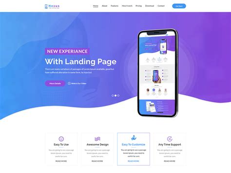 Mobile App Landing Page Template