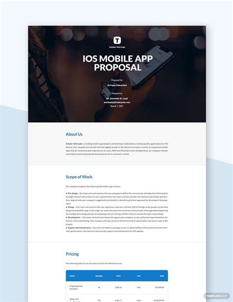 Mobile App Proposal