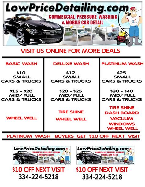 Mobile Car Wash Prices