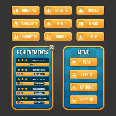 Mobile Game UI Template