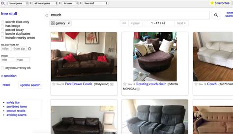 Aug 22, 2023 · Be ready to refurbish: The best free things on Craigslist are fixer-uppers, so take advantage of other people’s laziness by fixing up their gear. The best sites to find …. Mobile craigslist free stuff