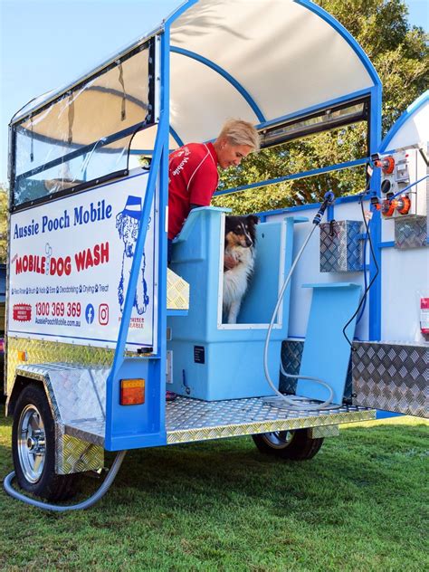 Mobile dog wash. Dog Washing and Grooming available at your doorstep from $30. Call 'PAW-fection Mobile Dog Washing' today or book via our website for a reservation. 