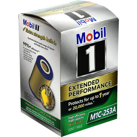 Mobile one oil filter look up. Detailed Description. Engine Oil Filter; Mobil 1 Extended Performance Oil Filters are built with strong, durable components and are tested and proven to protect 2X as long as auto manufacturers recommended oil change intervals. A high-efficiency synthetic blend media removes over 99 percent of harmful contaminants keeping oil cleaner, longer. 