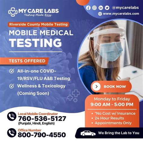 Mobile testing in riverside Get COVID19/RSV/Flu PCR results in 24