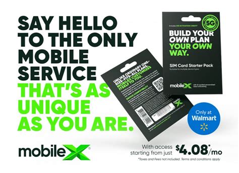 Sep 28, 2023 · Starting in October, MobileX will be offering SIM cards in some Walmart stores, with customized plans starting at $4.08 a month, as well as offers of $14.88/month and $24.88/month. . 