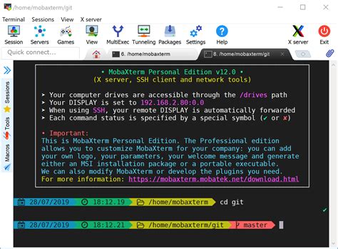 Mobxterm. Accessing UNIX server using MobaXterm (SSH) Secure Shell (SSH) is a network protocol used to allow secure access to a UNIX terminal. MobaXterm is the recommended application to use for SSH connections from a Windows operating system. MobaXterm allows you to access your files and email stored on the engineering servers, and … 