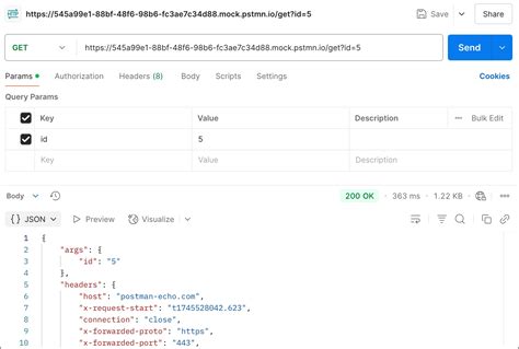Mock response.  If you have examples with the same request path but different qu...
