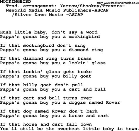 Mockingbird lyrica. Things To Know About Mockingbird lyrica. 