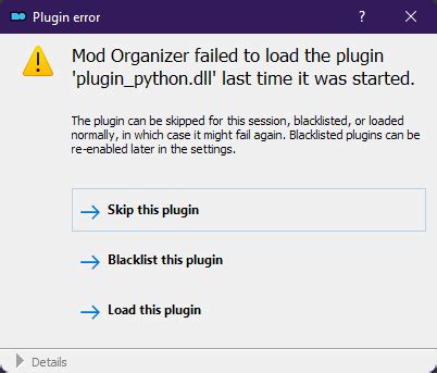 Mod organizer failed to load the plugin plugins python dll.  3. e.  Apr 20, 2018 · And I had i...
