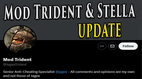 Jagex release an Official Statement on the whole Mod Trident Stella Drama.Enjoy the Daily Videos showing my reviews, edits and reactions to Everything OldSch...