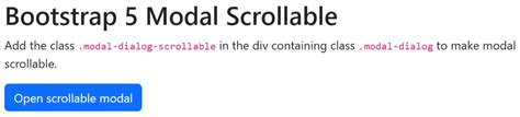 Modal scrollable bootstrap 5