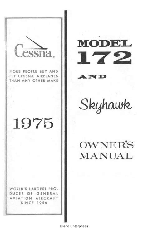Model 172 and skyhawk owners manual 1975. - Désherbage des cultures sous les tropiques.