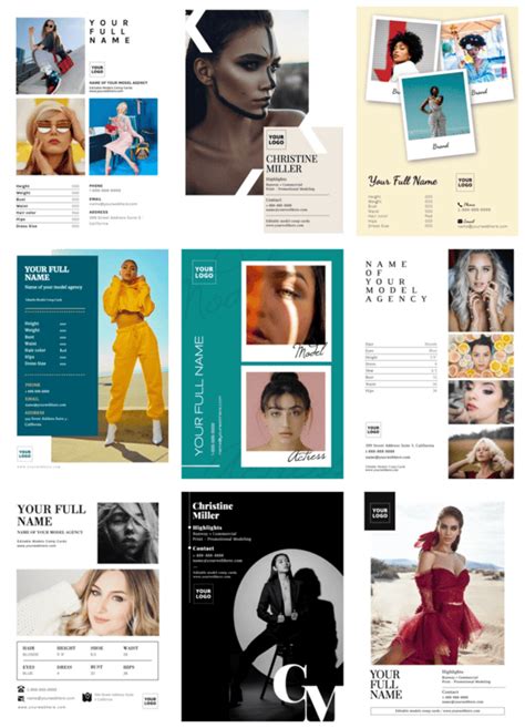 Model Comp Card Template throughout Free Comp Card Template