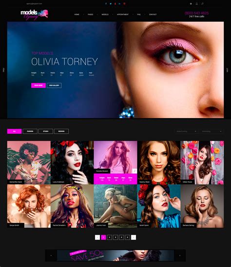 Model Portfolio Website Template