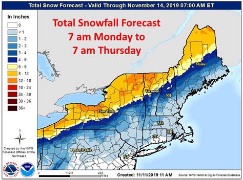 Model charts for New England (Snow depth) New England Swiss …