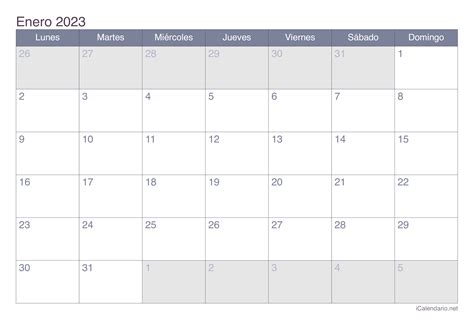 Modello Excel Calendario 2023 Enero IMAGESEE